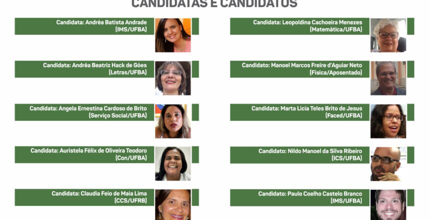 CARTAZ COM CANDIDATOS XIV ENCONTRO NACIONAL DO PROIFES CARTAZ