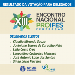 CARD RESULTADO ELEICAO  XIII ENCONTRO NACIONAL PROIFES