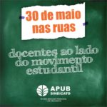 CARD 30 DE MAIO DOCENTES AO LADO DO MOVIMENTO ESTUDANTIL