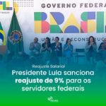 Card do PROIFES-Federação com imagem da reunião que sancionou o PLN 02/2023 de reajuste salarial dos servidores públicos federais